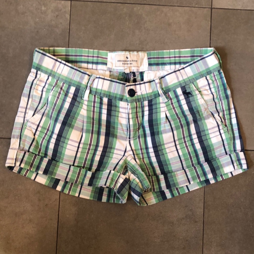 Abercrombie & Fitch Cotton Plaid Shorts